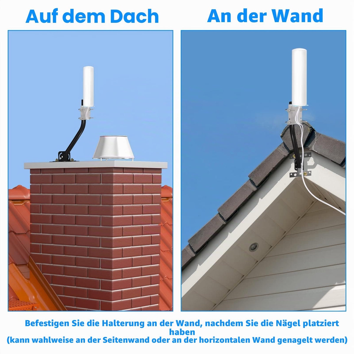 Eightwood Satellitenschüssel Halterung Wandhalterung Satellitenschüssel Sat Halterung Verstellbarer Winkel geeignet für die Installation verschiedener Außenantennen
