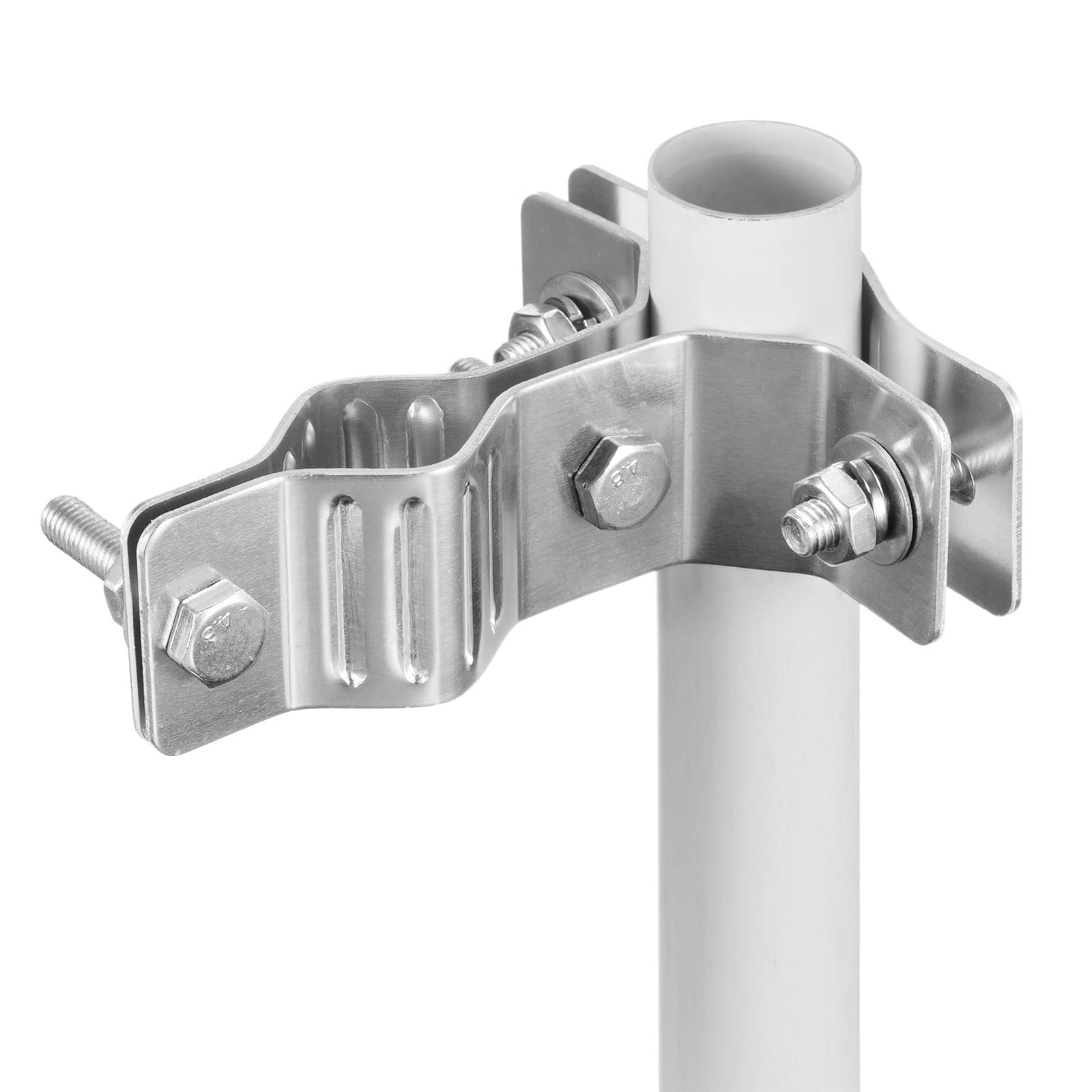 Eightwood T-förmige Doppel-Loch Antenne Halterung Antennenständer Edelstahl Extra Heavy Duty Antenne Montage Halterung Set für Outdoor Wireless WiFi Antenna Lora 4G Antenna Access Point