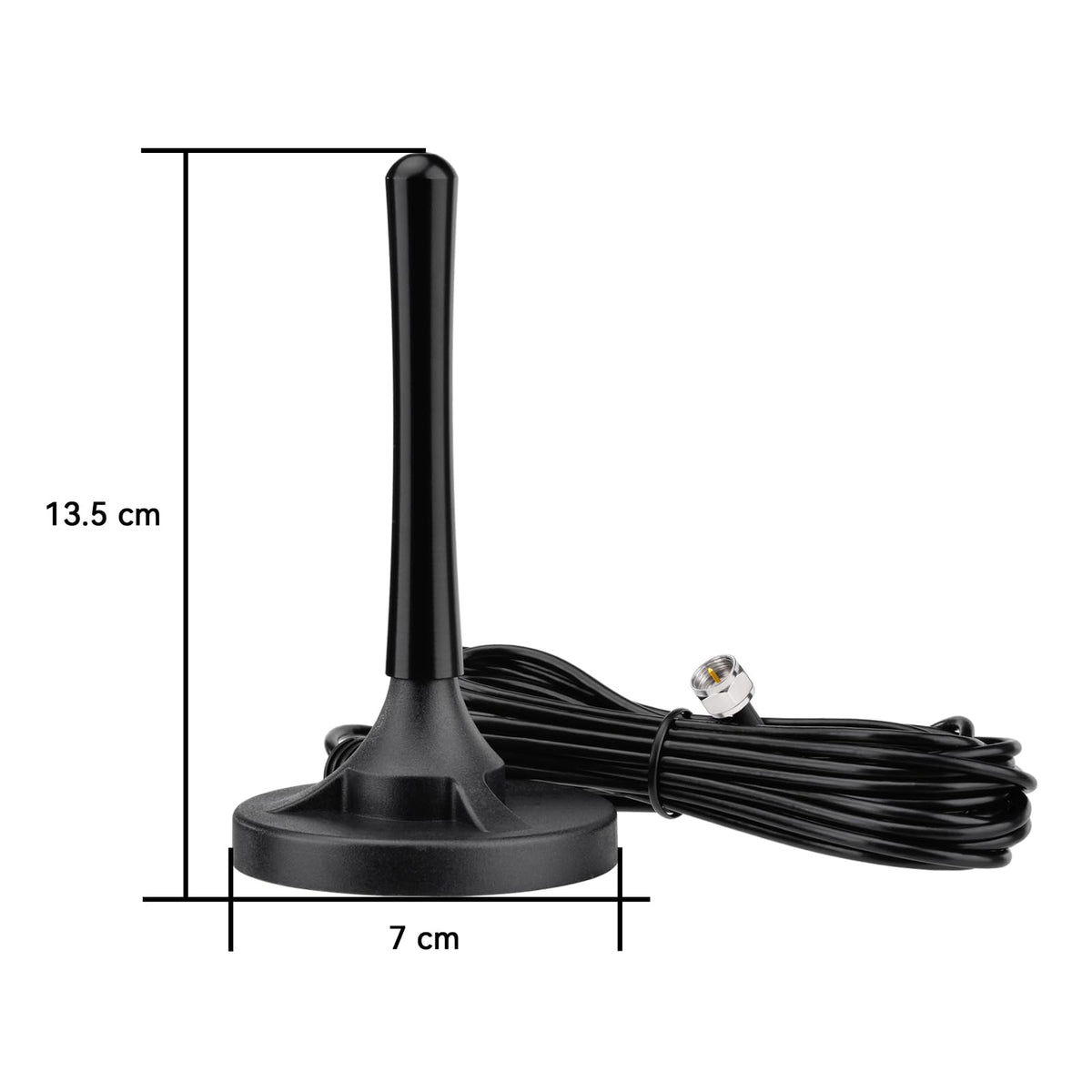 Eightwood FM Radio Antenna for Stereo Receiver, Magnetic Base, 9.8ft Cable | Compatible with Pioneer Onkyo Yamaha Marantz Bluetooth Home Theater Stereo Receiver HD Radio