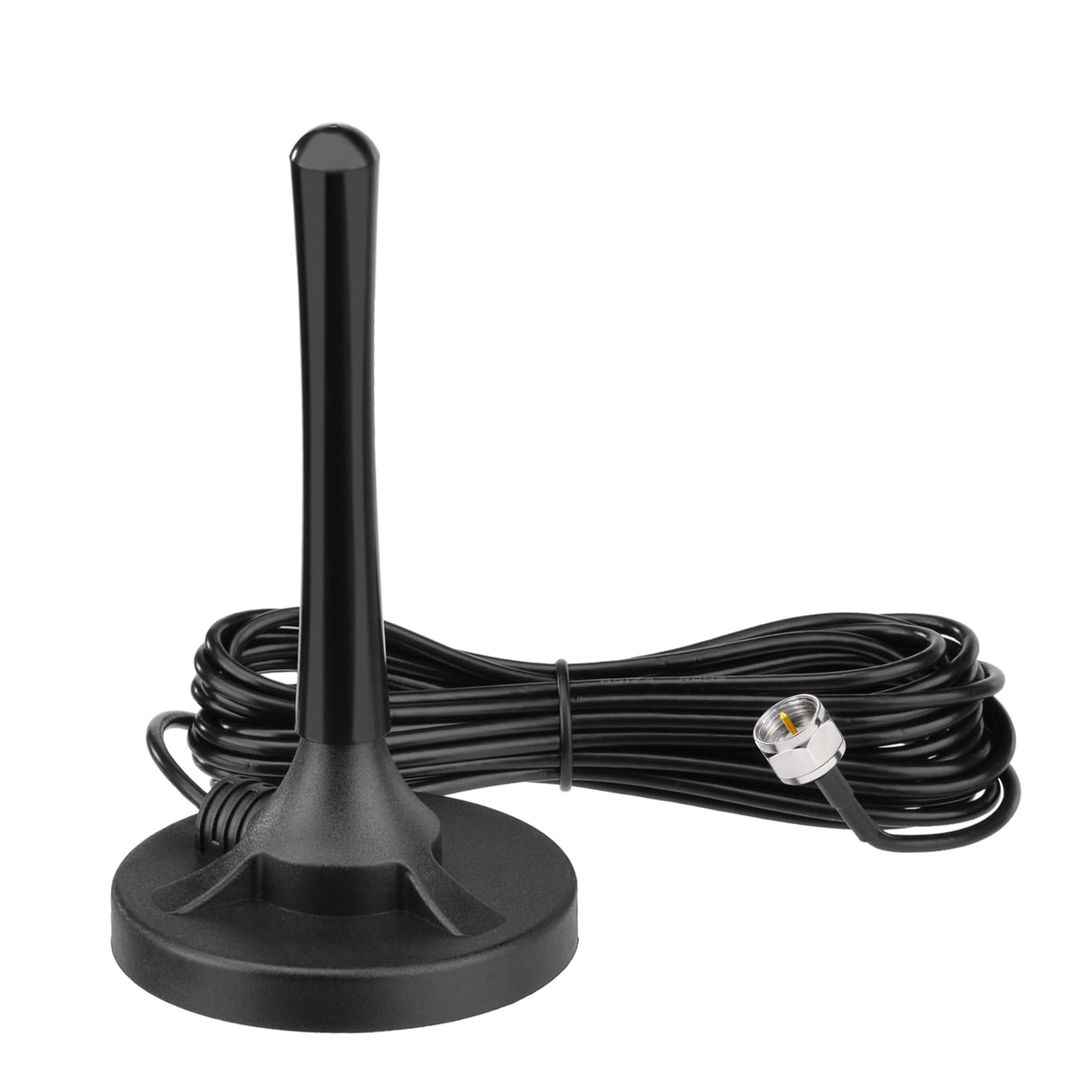 Eightwood FM Radio Antenna for Stereo Receiver, Magnetic Base, 9.8ft Cable | Compatible with Pioneer Onkyo Yamaha Marantz Bluetooth Home Theater Stereo Receiver HD Radio