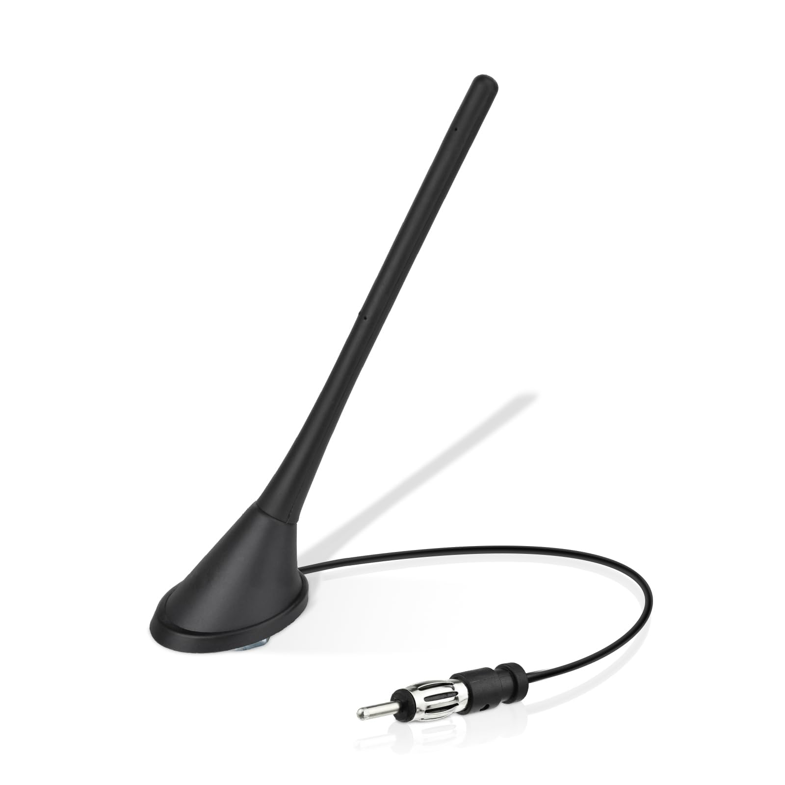 Eightwood Roof Mount FM AM Stereo Adjustable Antenna Mast, Universal Car Radio Antenna with DIN Male Connector for Vehicle Car Truck SUV Marine Boat Radio Stereo Receiver
