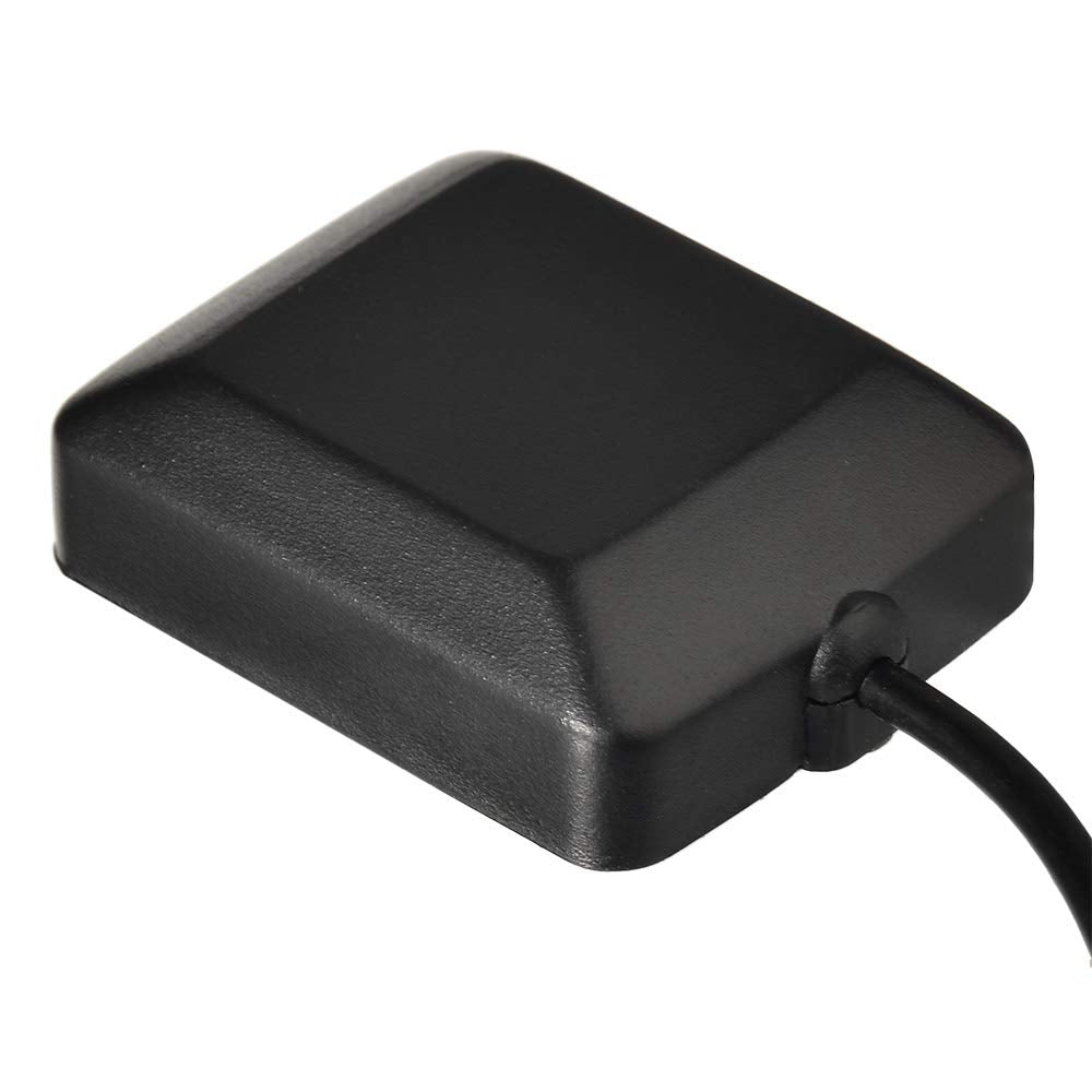 Eightwood Waterproof Active Navigation GPS Antenna Fakra Blue C Female Right Angle Magnetic Base for Car Stereo Head Unit
