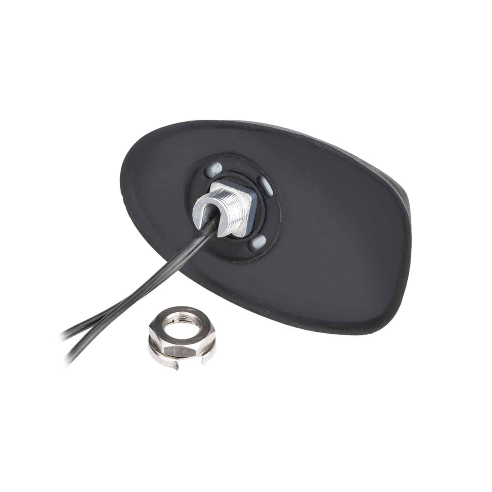 Eightwood FM/AM + GPS Combo Antenna, Amplified Roof Mount Antenna | For Car Truck SUV Boat Stereo Receiver/GPS Navigation System, 12V Power Wire, DIN Plug for AM FM Radio, SMA Connector for GPS