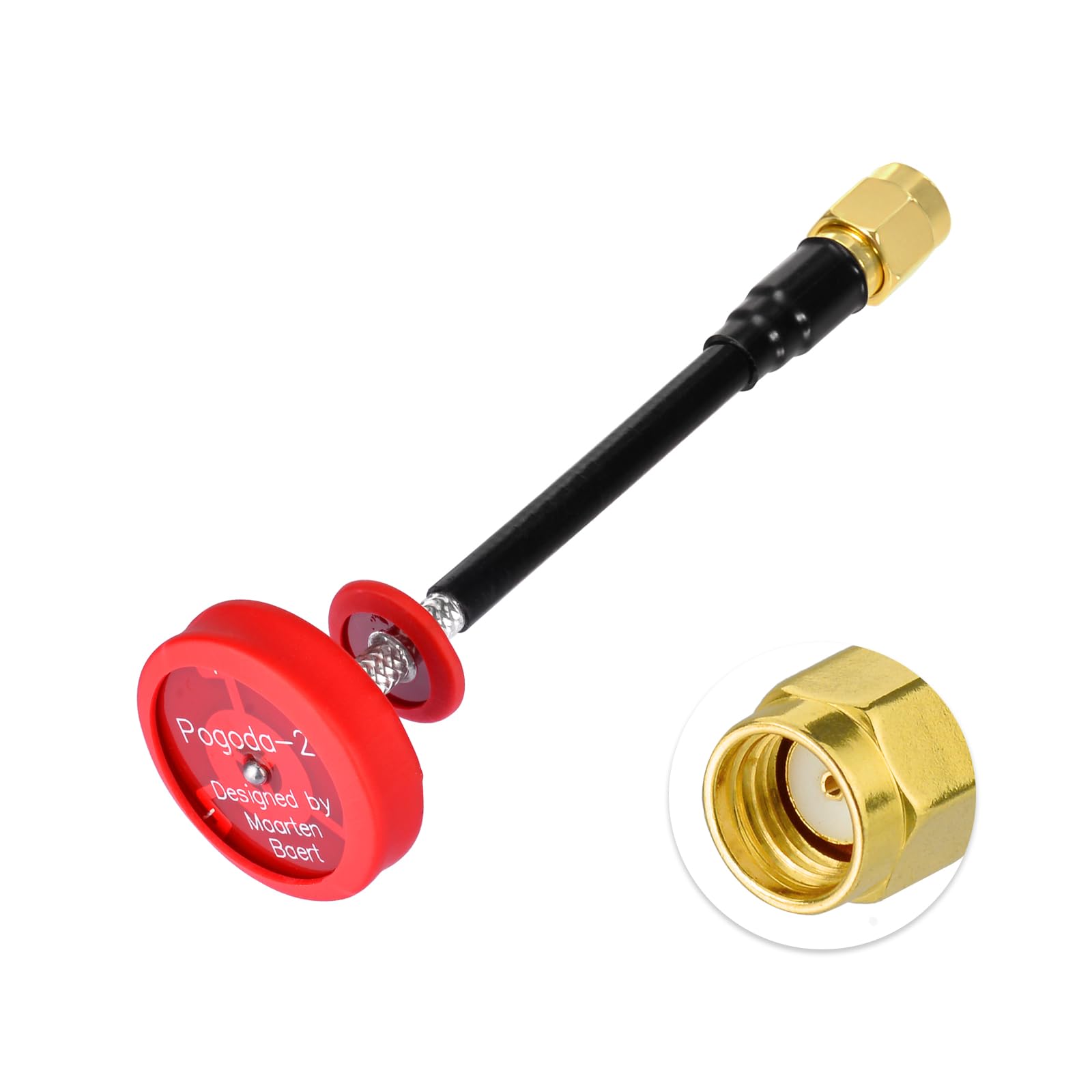 Eightwood 5.8GHz FPV Antenna 2-Pack, RP-SMA Pagoda RHCP Antenna Long Range for FPV Drone Quadcopeter TX/RX