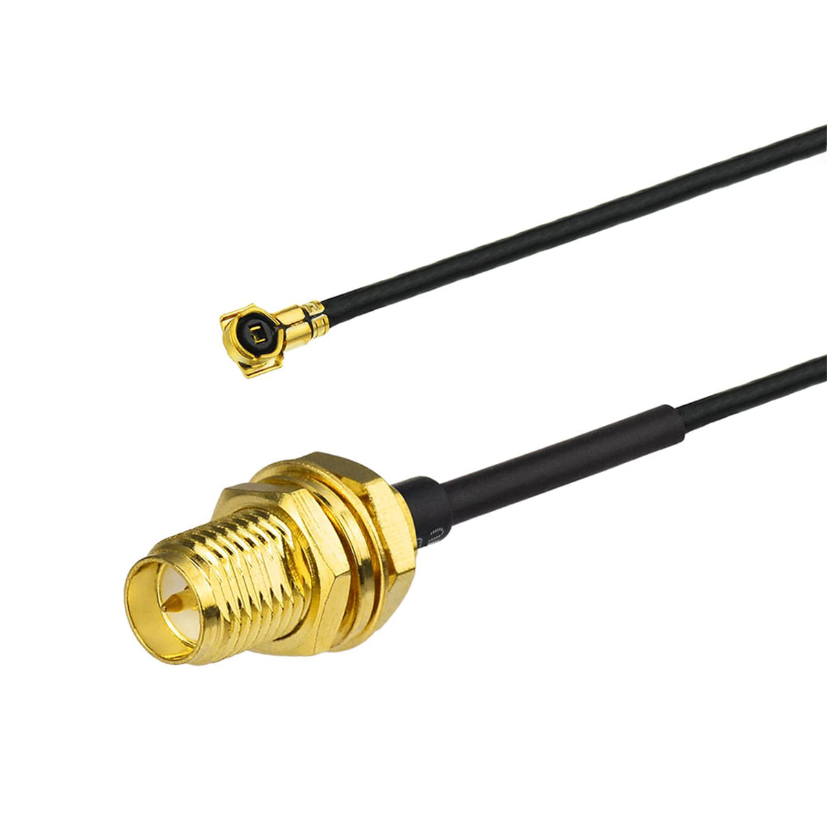 Eightwood Dual Band Small WiFi Antenna 2.4GHz 5GHz RP-SMA Male Antenna with RP-SMA Female Cable 9.8in for M.2 NGFF Network Card PC Desktop Computer
