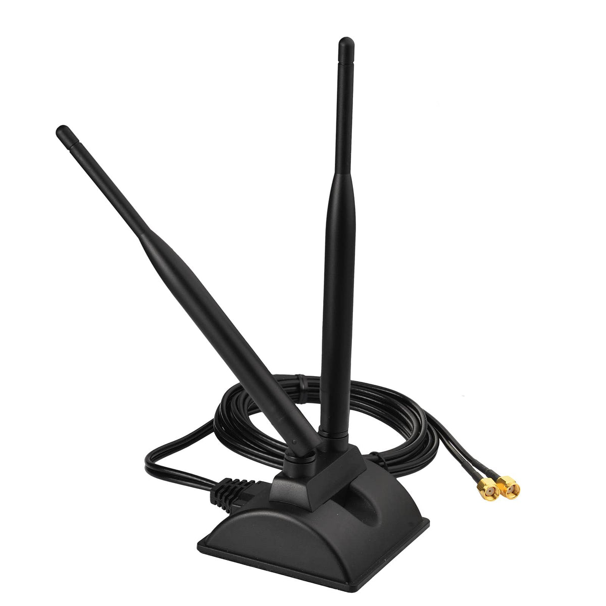 Eightwood Dual Band WiFi 6 Antenna 5GHz 2.4GHz RP-SMA Antenna with Magnetic Base for Desktop PC Computer Gaming Motherboard PCIe WiFi Bluetooth Card