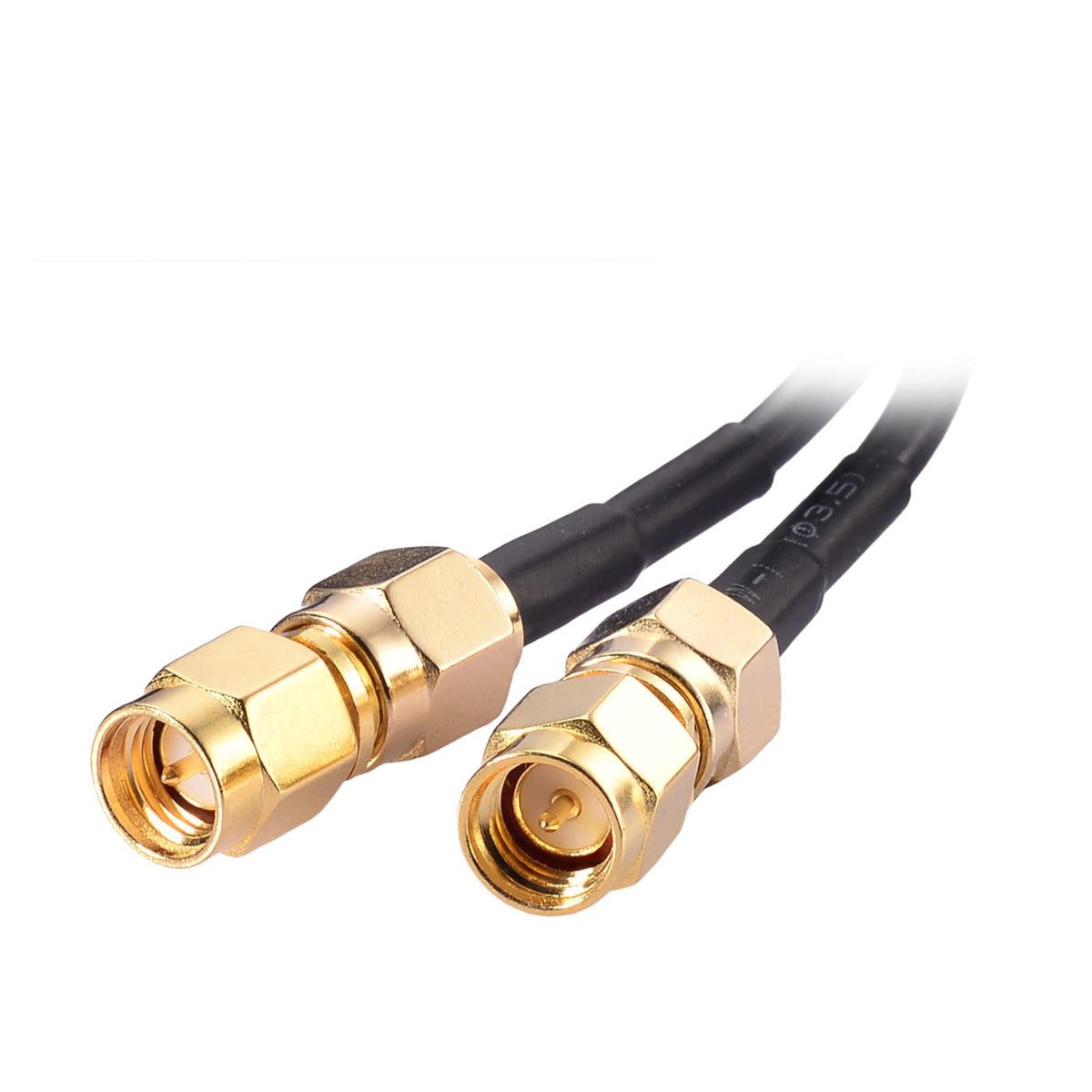 Eightwood Dual Band RP-SMA WiFi Antenna with 2-Pack SMA Male Adapter | 2.4GHz 5GHz, Magnetic Base, 6.5ft Cable, for Desktop PC PCIe WiFi Network Card, Wireless Router, Security Camera