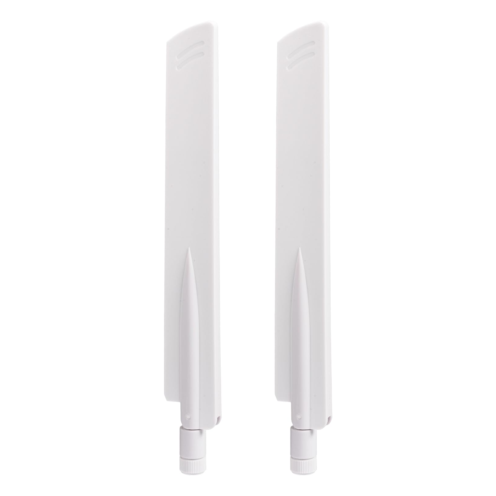 Eightwood Tri-Band WiFi 6E Antenna, 2-Pack, White, with RP-SMA Connector | for Desktop PC Motherboard, PCIe WiFi Card, Wireless Router, Security Camera, 2.4GHz 5GHz 6GHz