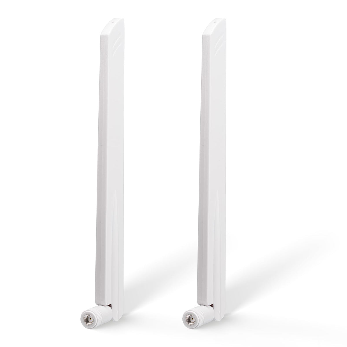 Eightwood Tri-Band WiFi 6E Antenna, 2-Pack, White, with RP-SMA Connector | for Desktop PC Motherboard, PCIe WiFi Card, Wireless Router, Security Camera, 2.4GHz 5GHz 6GHz