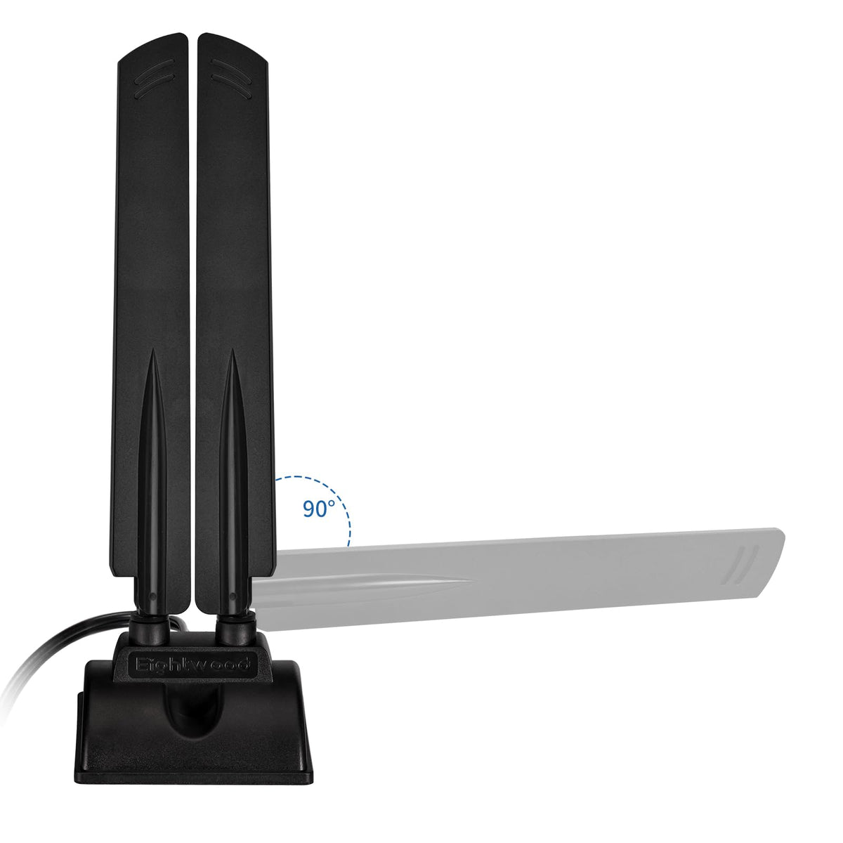 Eightwood WiFi 6E Antenna Tri-Band 6GHz 5GHz 2.4GHz RP-SMA WiFi Antenna Magnet Mount Base for PC Desktop Computer Motherboard WiFi Bluetooth Card Wireless WiFi Router