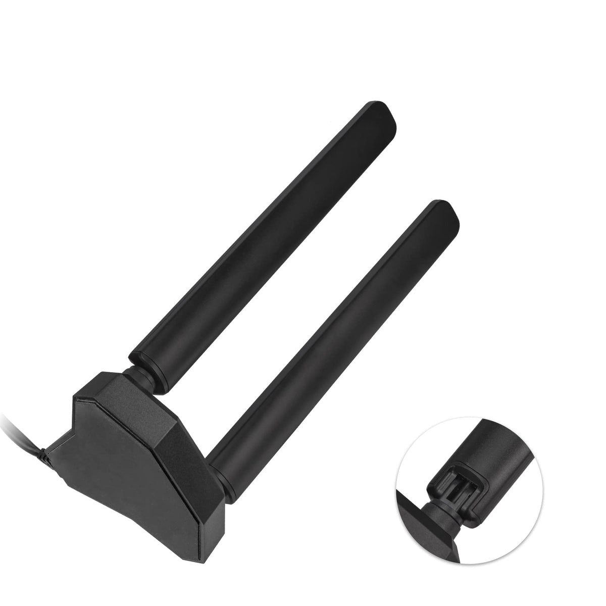 Eightwood WiFi 6E Tri-Band Antenna 6GHz 5GHz 2.4GHz Gaming WiFi Antenna Magnetic Base with 6.5ft Extension Cable for PC Desktop Computer PCIe WiFi 6E Card, Router
