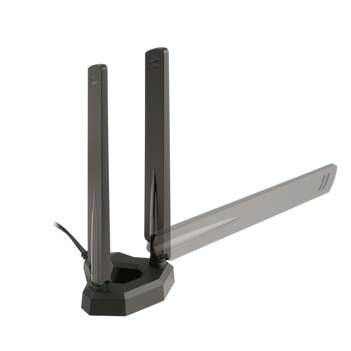 Eightwood Tri-Band WiFi 7 Motherboard Antenna for ASUS Gaming PC | Compatible with ROG Strix X870E-E, TUF Gaming B850-PLUS/X870-PLUS, ROG Crosshair X870E Hero, Magnetic Base, 6.5ft Cable