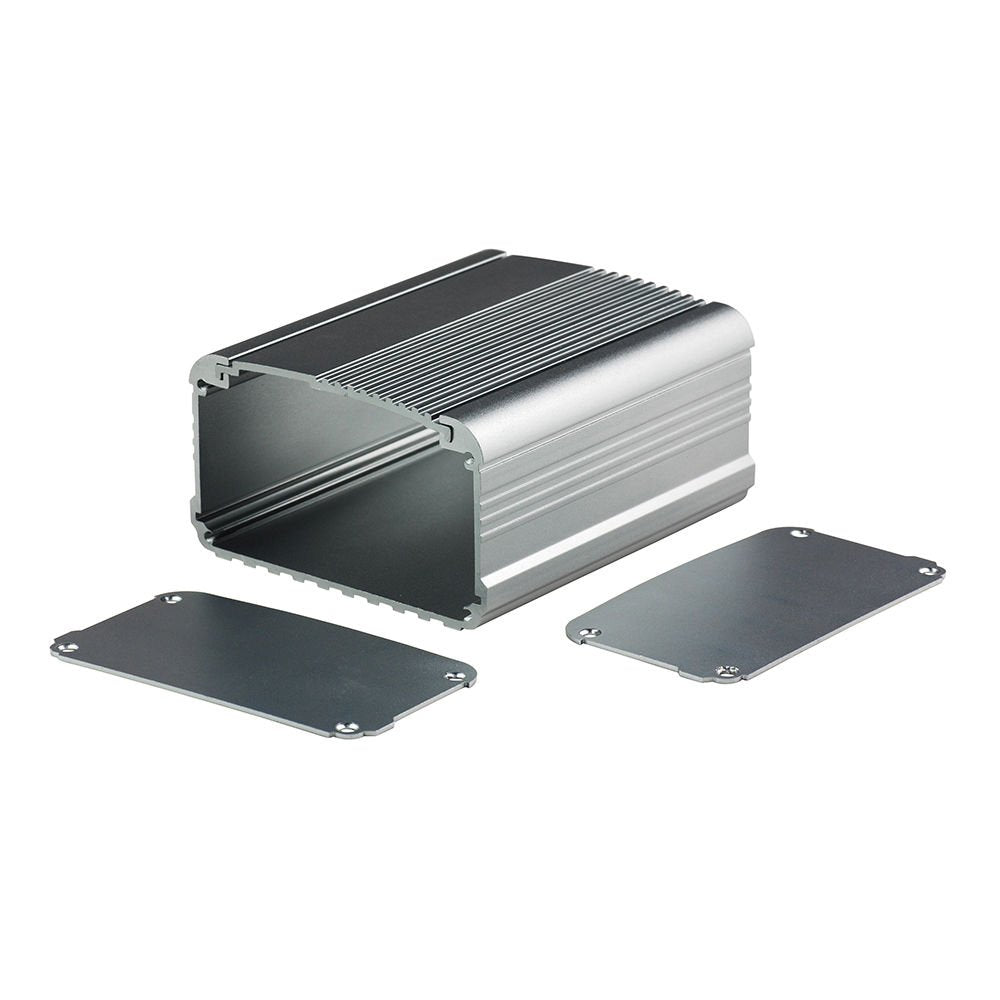 Eightwood Aluminum Project Enclosure Box Electronic Case for PCB Circuit Board DIY- 4.32 x 3.74 x 2.17 inch (L*W*H) Built-in Slot Extrusion Box