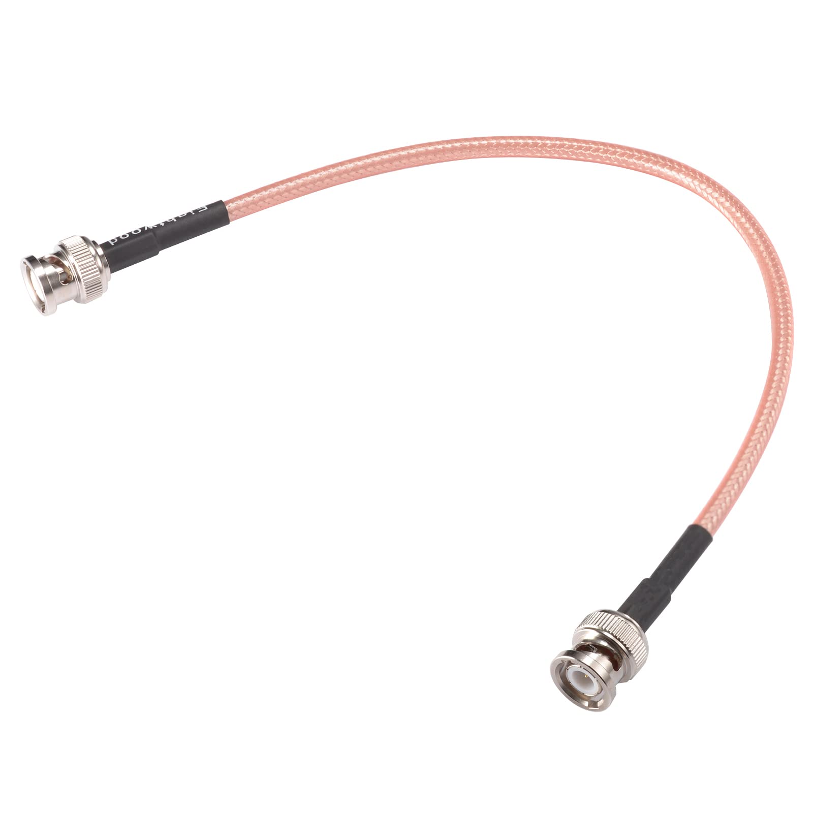 Eightwood BNC Male to BNC Male Low Loss RG400 Coax Cable 1ft | for CB VHF UHF Ham Radio Antenna, Mobile Receiver, Oscilloscope Spectrum Analyzer