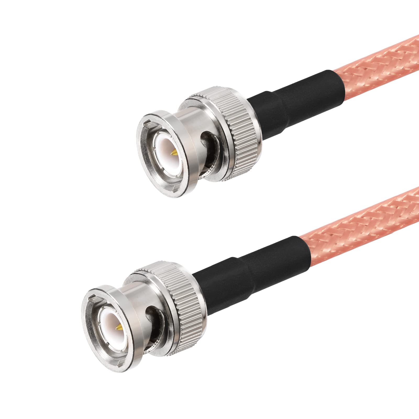 Eightwood BNC Male to BNC Male Low Loss RG400 Coax Cable 1ft | for CB VHF UHF Ham Radio Antenna, Mobile Receiver, Oscilloscope Spectrum Analyzer