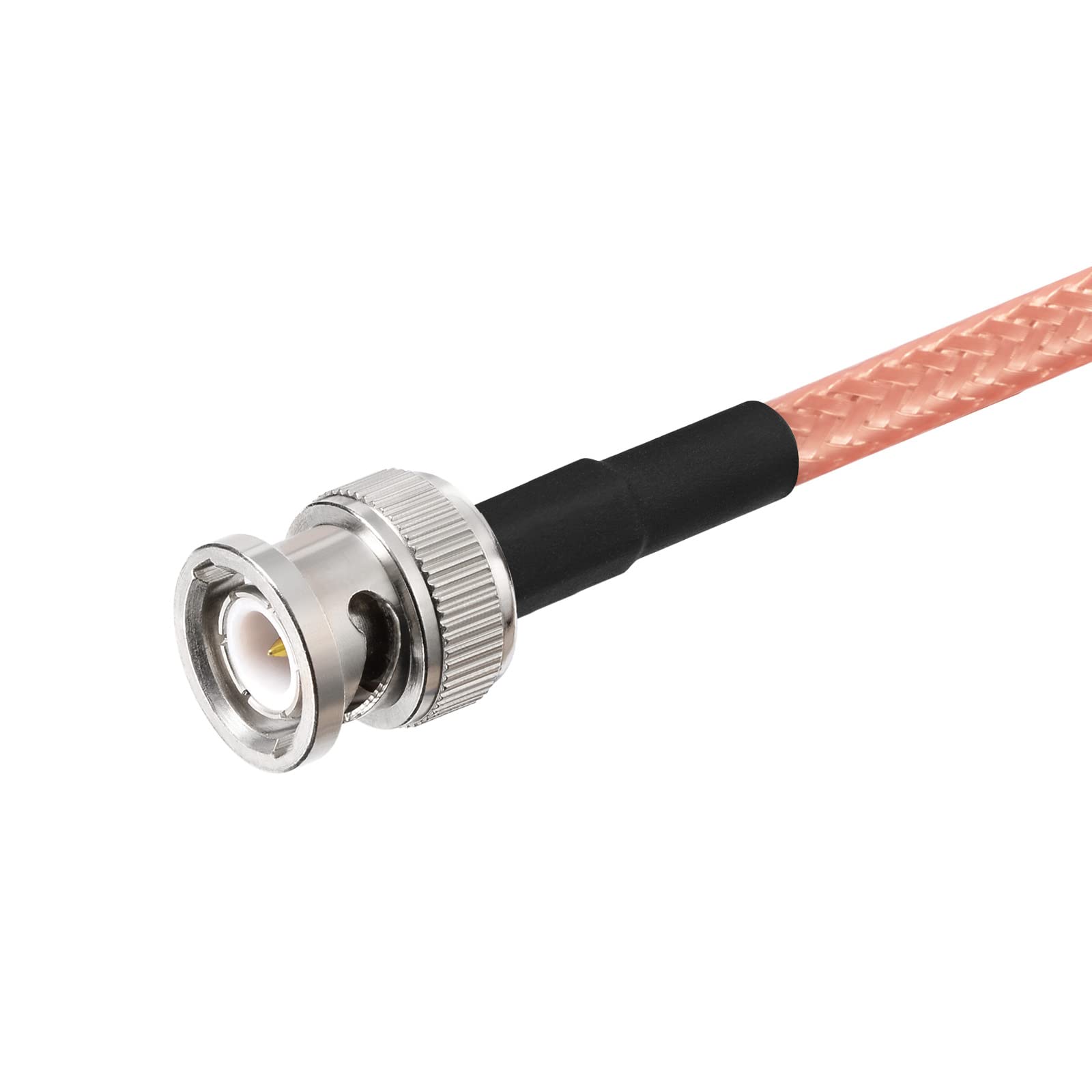 Eightwood BNC Male to BNC Male Low Loss RG400 Coax Cable 1ft | for CB VHF UHF Ham Radio Antenna, Mobile Receiver, Oscilloscope Spectrum Analyzer