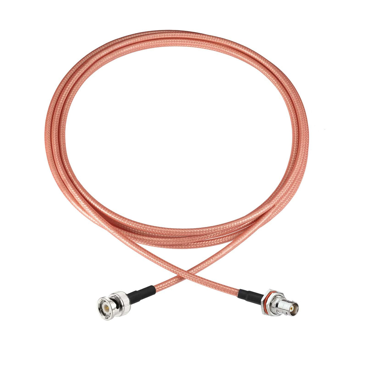 Eightwood BNC Female Bulkhead to BNC Male Low Loss RG400 Coax Cable 9.8ft | for CB VHF UHF Ham Radio, Scanner Antenna, Oscilloscope, Wireless Microphone System