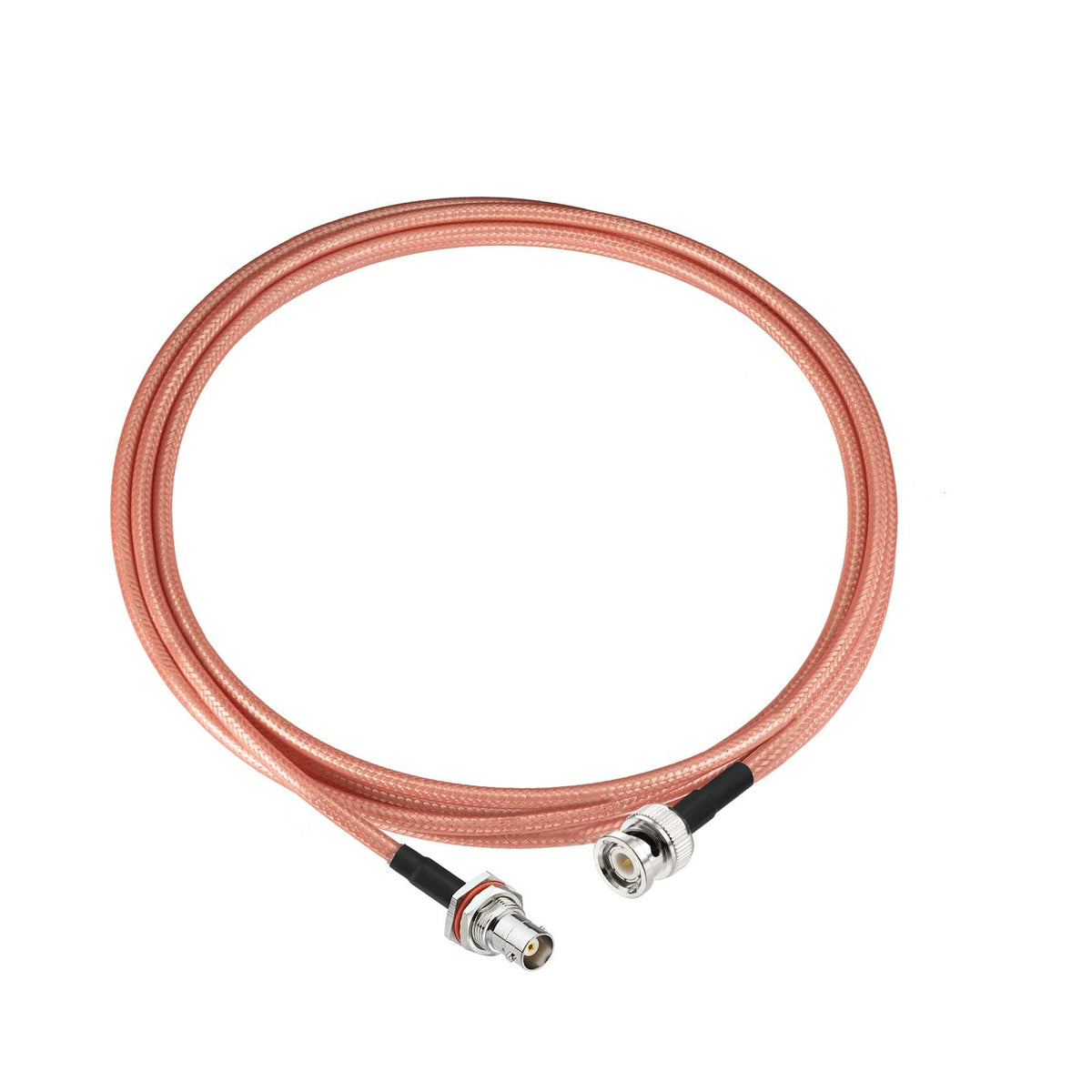 Eightwood BNC Female Bulkhead to BNC Male Low Loss RG400 Coax Cable 9.8ft | for CB VHF UHF Ham Radio, Scanner Antenna, Oscilloscope, Wireless Microphone System