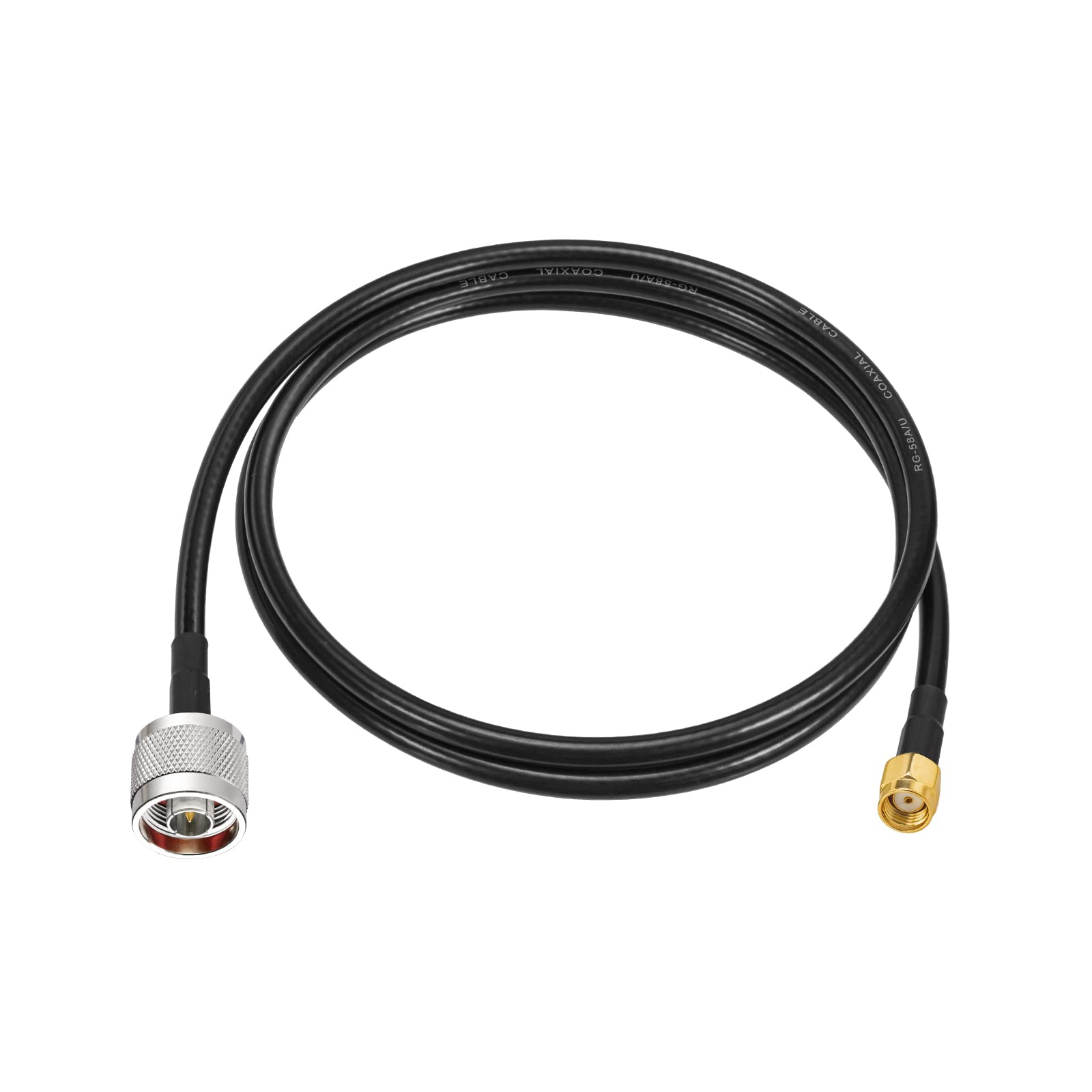 Eightwood RP-SMA Male with Female Pin to N Type Male RG58 Coax Cable 3ft