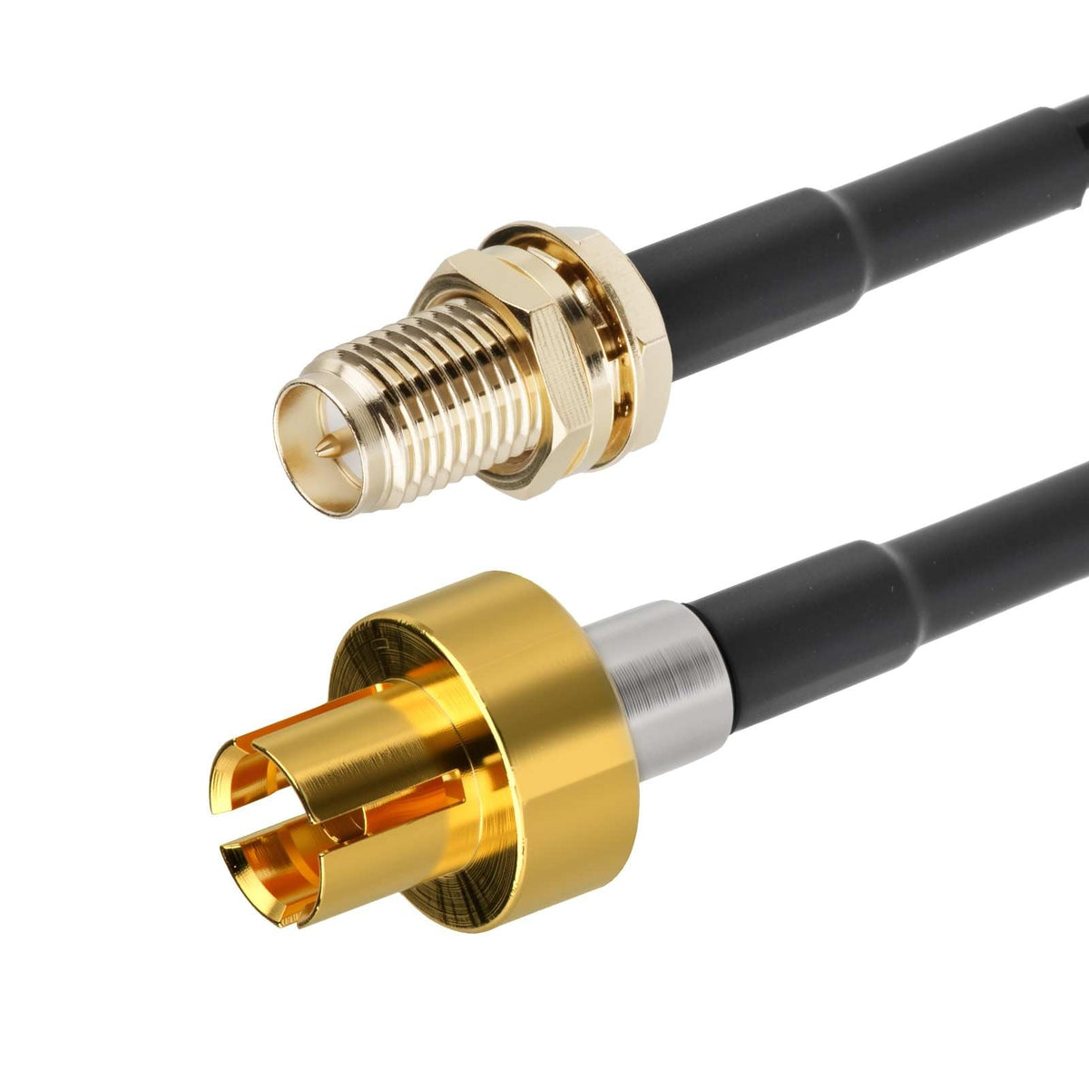 Eightwood RP-SMA Female to ASUS WiFi 7 Q-Antenna Push-On Connector Cable | RG174 Coax Cable 6in 2-Pack for ASUS WiFi 7 Gaming Motherboards