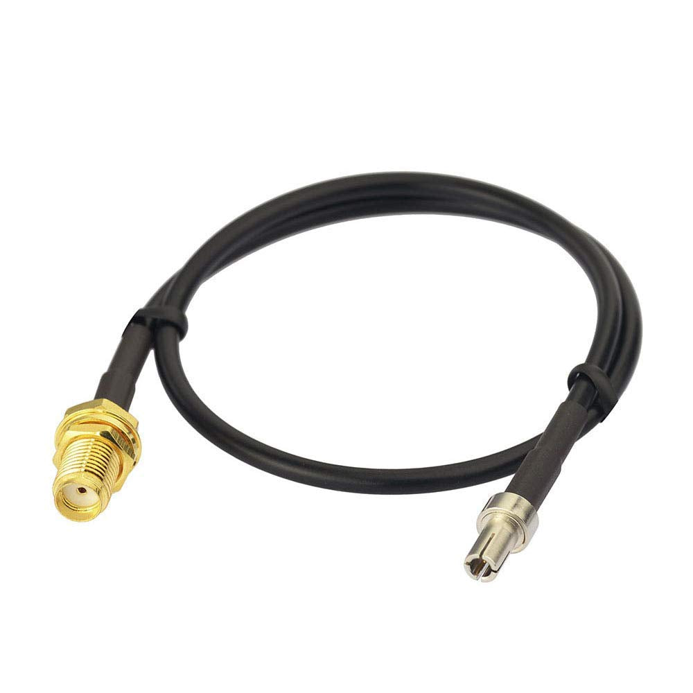 Eightwood TS9 Male to SMA Female Bulkhead Antenna Adapter Cable 12 inch | 2-Pack Cable for 4G LTE AT&T USB Modem MiFi Hotspot Nighthawk MR1100 AC791L 7730L