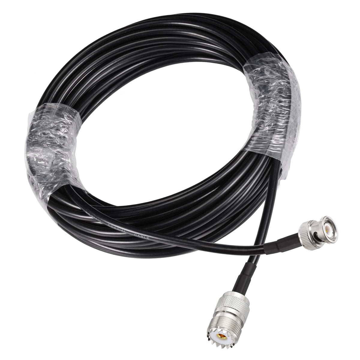 Eightwood UHF Female SO239 to BNC Male Extension Cable RG58 16.4 Feet | for CB Amateur Two-Way Ham Radio, Radio Scanner, Antenna Analyzer, SWR Meter