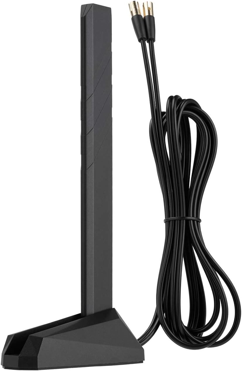 Eightwood WiFi 7 Tri-Band 6.0dBi High Gain Antenna with Push-on Quick-Connect for ASUS GIGABYTE Motherboards