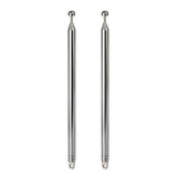 7-Sections Telescopic FM Antenna Replacement (2-Pack) Compatible with Indoor Portable Radio Bluetooth Stereo Receiver AV Audio Vedio Home Theater Receiver Power Amplifier System Tuner