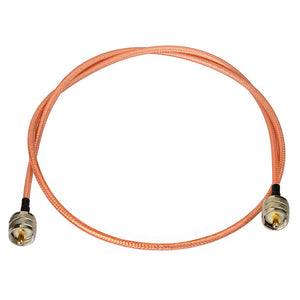 UHF PL-259 Male to PL-259 Male RG400 Double Shielded High Temperature Resistant Low Loss Cable 1m / 3 feet for CB Ham Radio Amateur Radio Transceiver Amplifier Arrester Antenna Switch SWR Meter