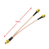 SMA Female to Dual SMA Male V-Shape Antenna Adapter Splitter Cable Compatible with 4G LTE Wireless Router Gateway Modem Terminal MiFi Mobile Hotspot Cellular Amplifier Cell Phone Signal Booster