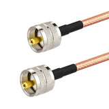 UHF PL-259 Male to PL-259 Male RG400 Double Shielded High Temperature Resistant Low Loss Cable 1m / 3 feet for CB Ham Radio Amateur Radio Transceiver Amplifier Arrester Antenna Switch SWR Meter