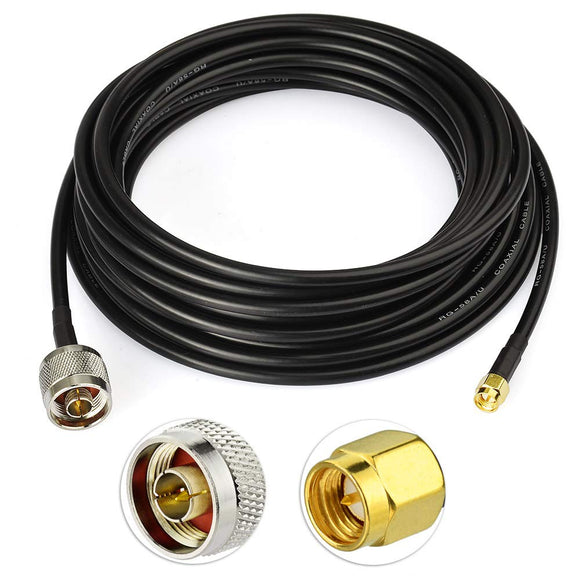 Low Loss N Male to SMA Male Connectors with RG58 Coax Extension Cable （3 ft,1M） for Ham CB Radio ADS-B GSM 3G 4G Antenna Router