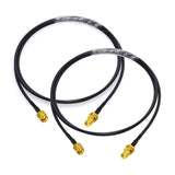 RP-SMA Male to RP-SMA Female Bulkhead Mount RG174 WiFi Antenna Extension Cable 1m/3 feet (2-Pack) for Wireless Mini PCI Express PCIE Network Card USB WiFi Adapter WiFi Router Booster Camera