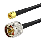Low Loss N Male to SMA Male Connectors with RG58 Coax Extension Cable （3 ft,1M） for Ham CB Radio ADS-B GSM 3G 4G Antenna Router