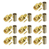 SMA Connector SMA Male Plug Connector Crimp RG58 Cable for 4G Antenna SMA Wifi Antenna SMA Antenna 4G LTE Antenna Router Walkie-Talkie Radio Antenna 10pcs