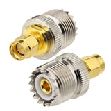 RF Coax SMA Male to UHF Female SO-239 Cable + 2pcs SMA Adapter SMA UHF Female SO239 Adapter for Baofeng CB Radio Handheld Radio Antenna Walkie Talkie