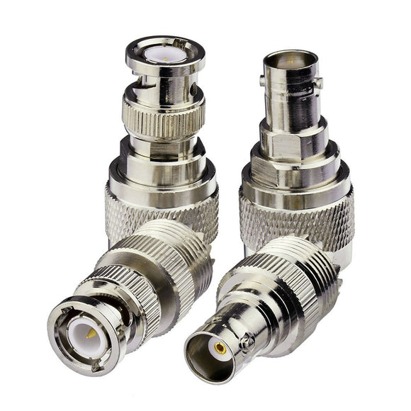 Eightwood BNC Male/Female to UHF Male/Fmale (PL259/SO239) RF Coaxial Coax Adapter Connector Kit 4 Pcs